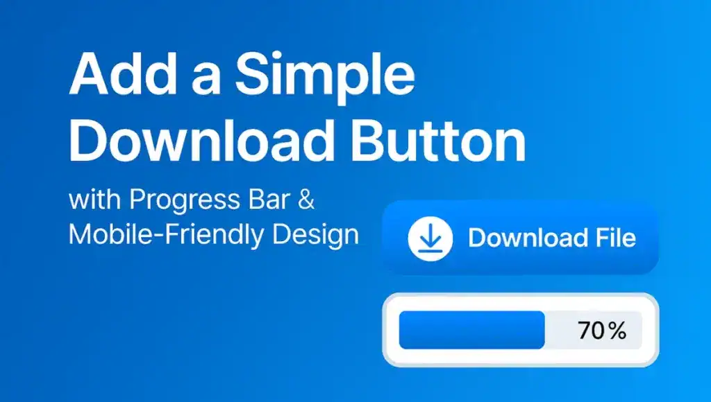 Yo, wanna jazz up your WordPress post with a slick blue download button that’s got a progress bar? I’m gonna show you how to copy-paste one chunk of code into a Custom HTML block, and it’ll pop off in preview mode. It’s got a sweet gradient, works like a charm on phones, and downloads your file with a pro vibe. I’ll point out exactly where to swap your file URL, plus toss in some use cases, pro tips, and a troubleshooting table to keep it easy. Let’s get to it!